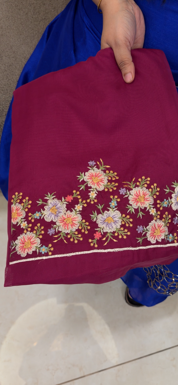 SOFT ORGANZA UNSTITCHED SALWAR SUITS - NUWA - 2098