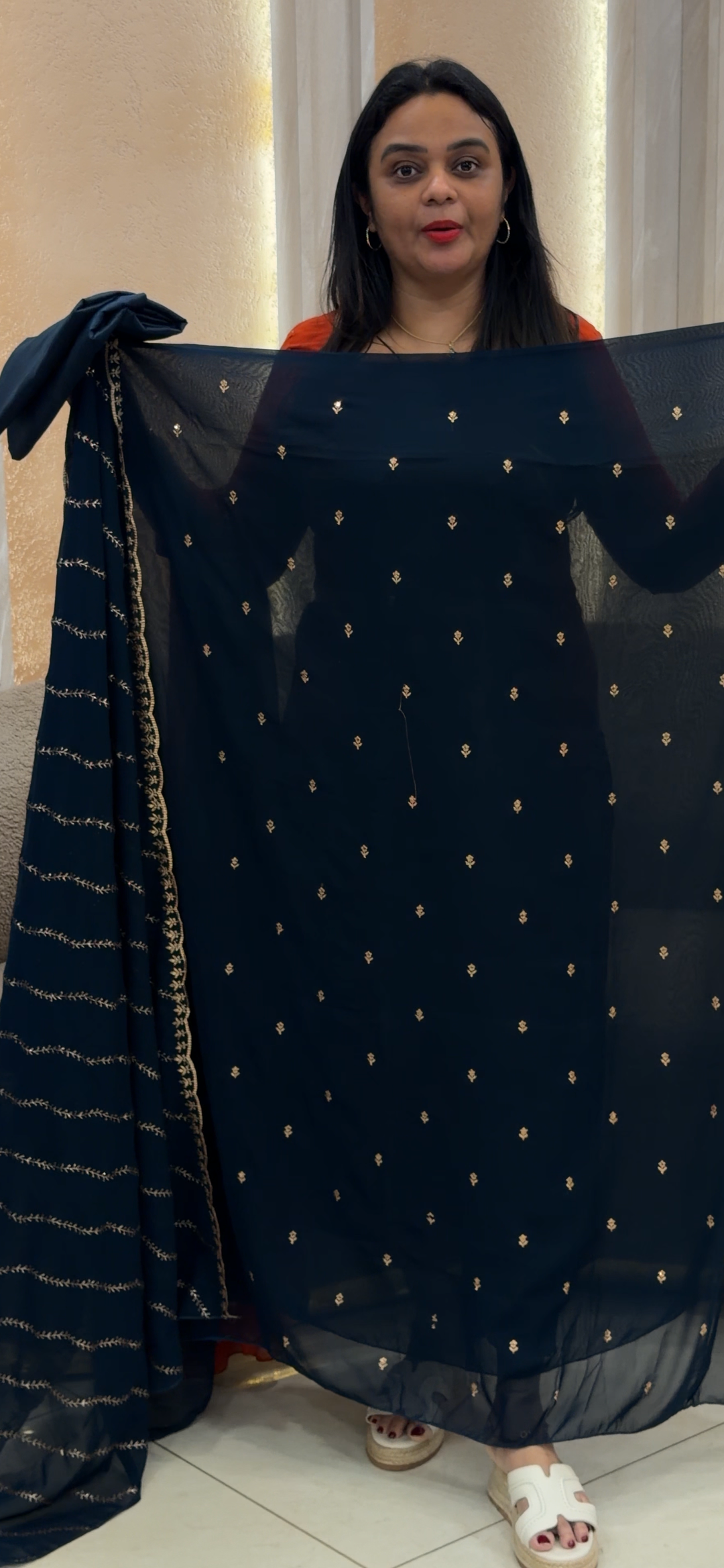 FAUX GEORGETTE UNSTITCHED SALWAR SUITS - NUWA - 1296