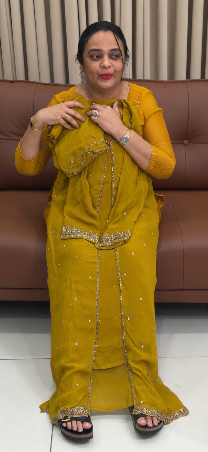 HANDWORKED TOP , BOTTOM , DUPATTA AND JACKET - NUWA - 1896