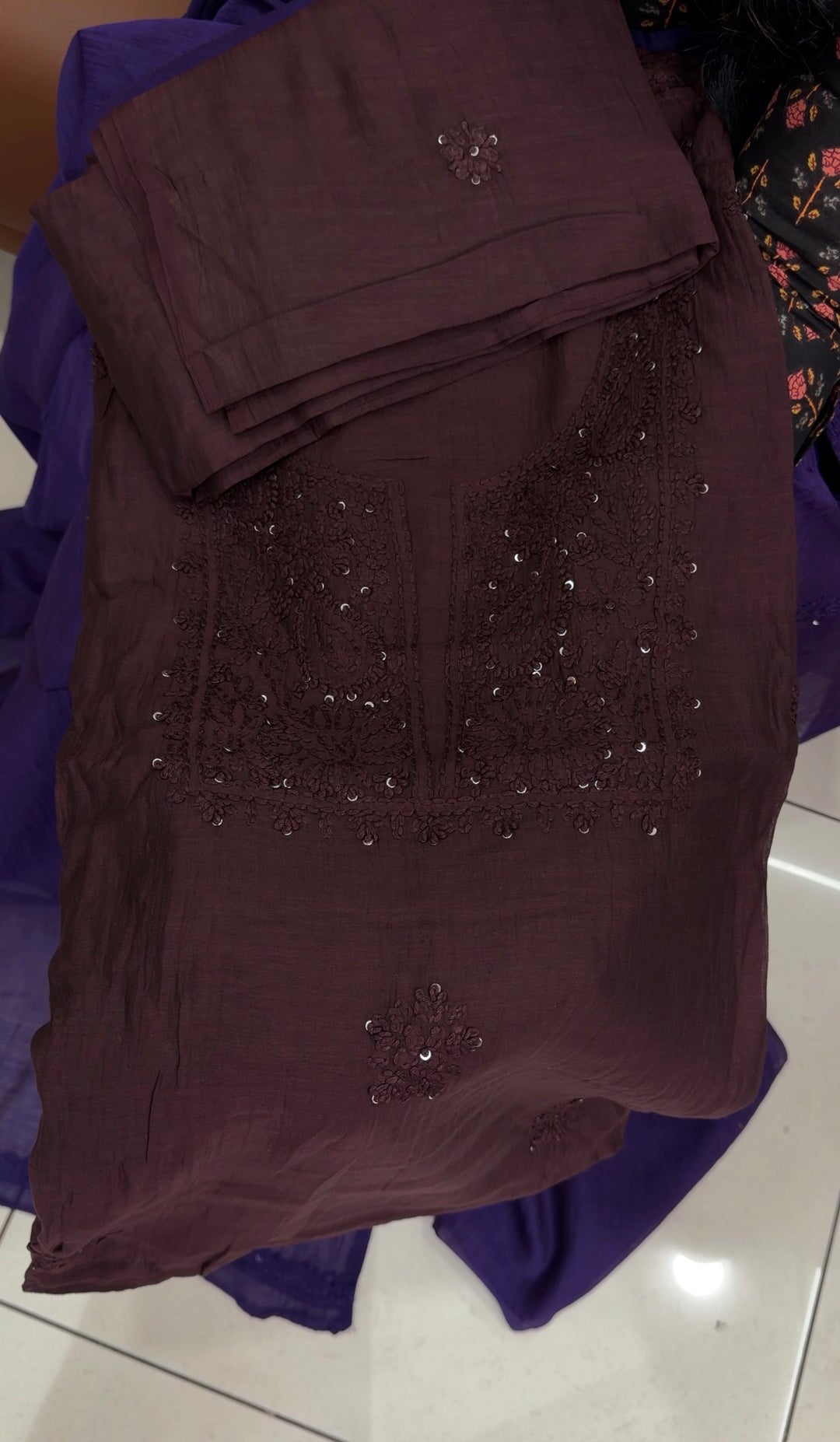 MALAI CHANDERI UNSTITCHED SALWAR SUITS - NUWA-1834