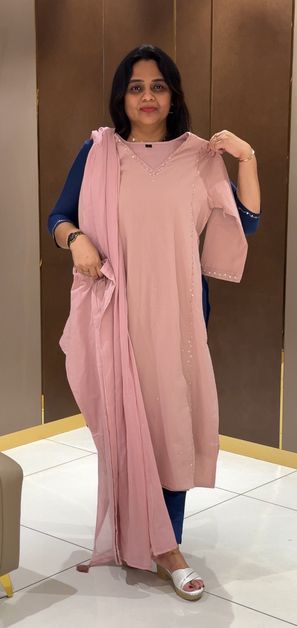 MULMUL COTTON TOP,BOTTOM AND DUPATTA - NUWA-041