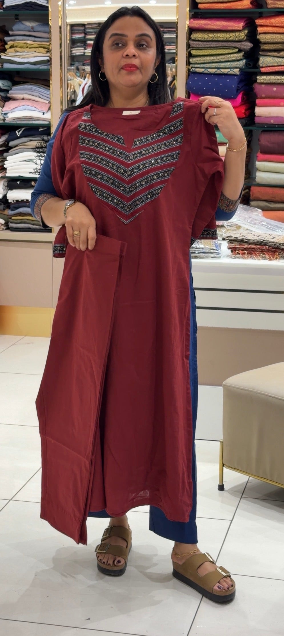 MULMUL COTTON TOP AND BOTTOM - NUWA-1090