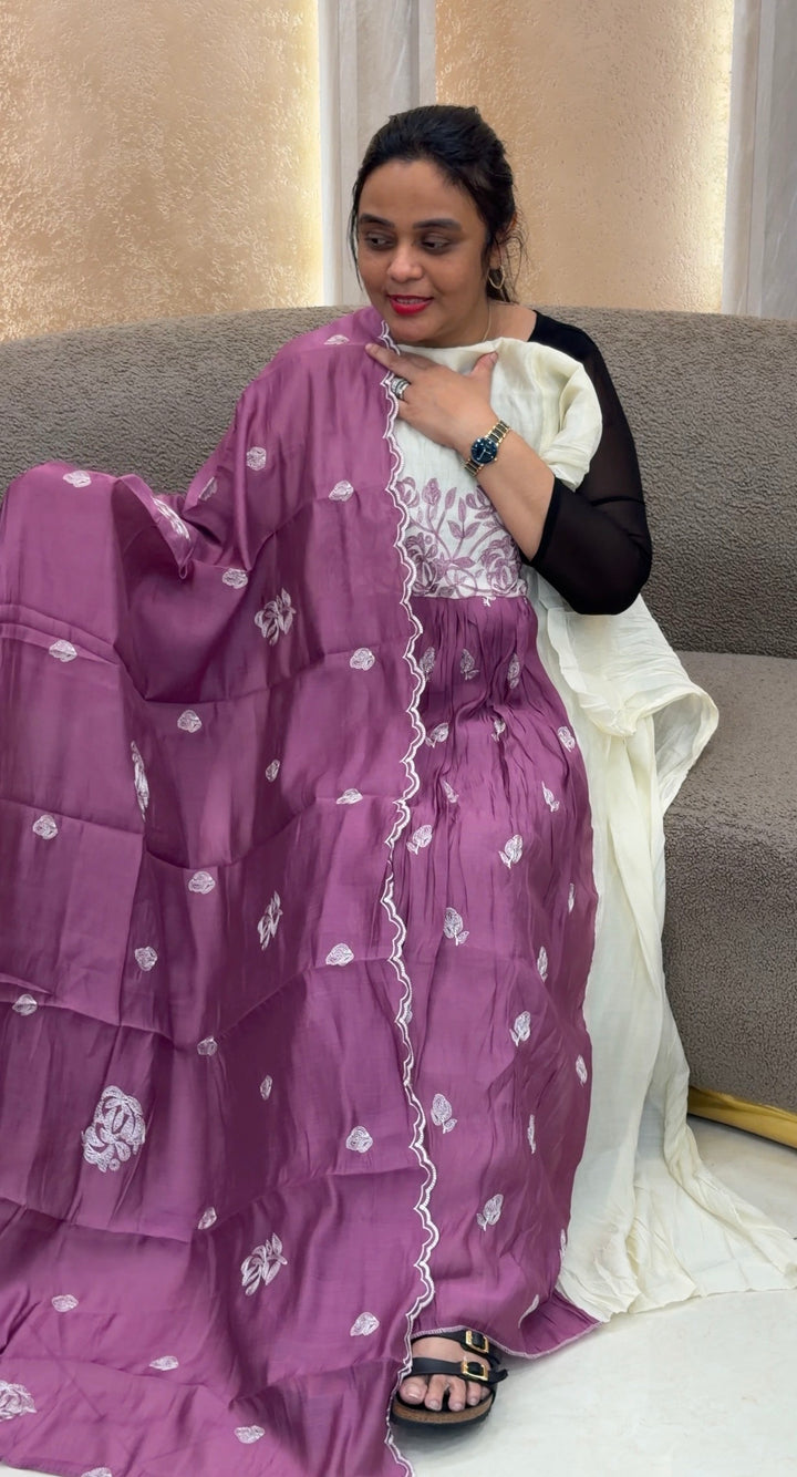 MALAI CHANDERI UNSTITCHED SALWAR SUITS - NUWA-2047
