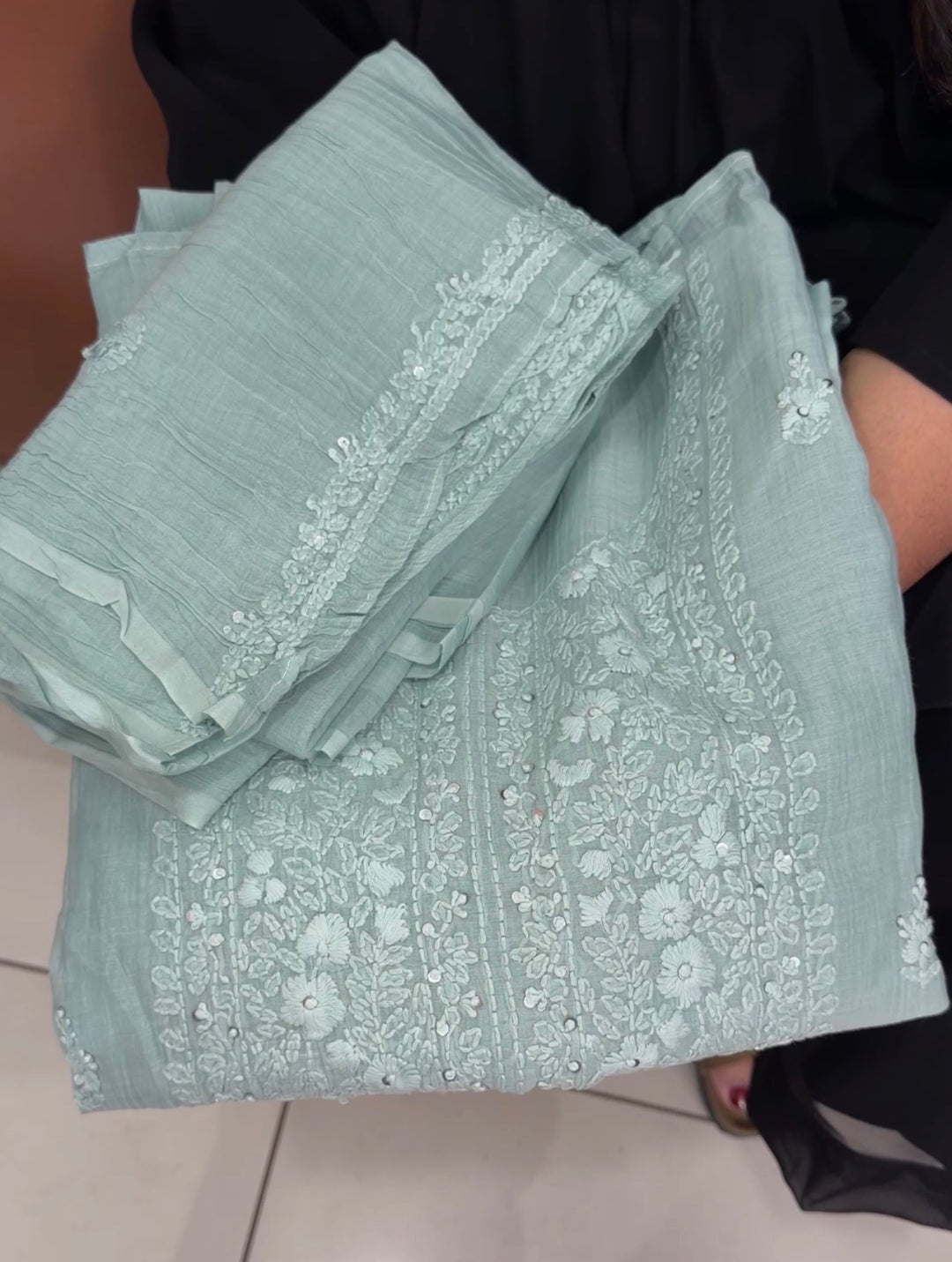 LUCKNOWI CHIKANKARI UNSTITCHED SALWAR SUITS - NUWA-1343