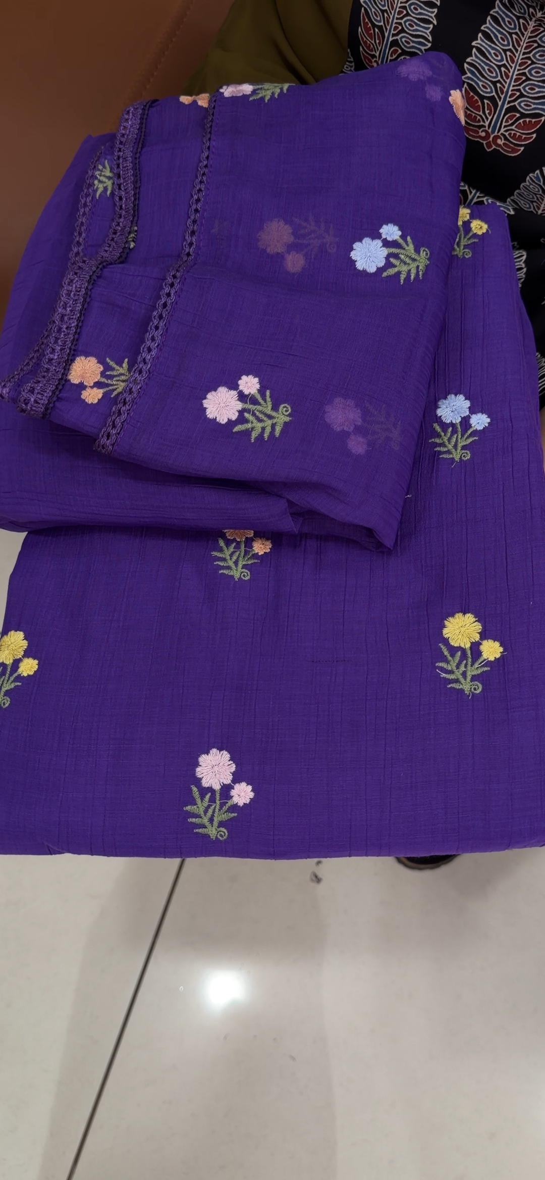 MUL CRUSHED UNSTITCHED SALWAR SUITS - NUWA - 1746