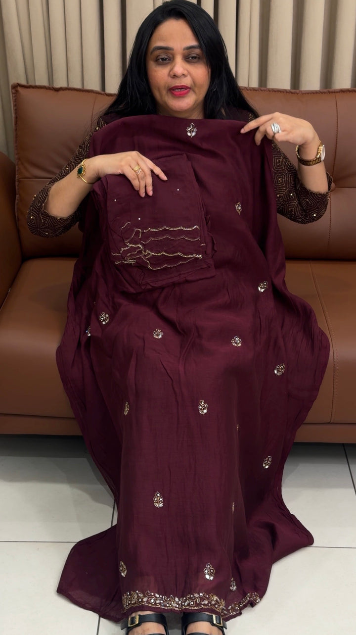BANARASI MUL UNSTITCHED SALWAR SUITS - NUWA-1930
