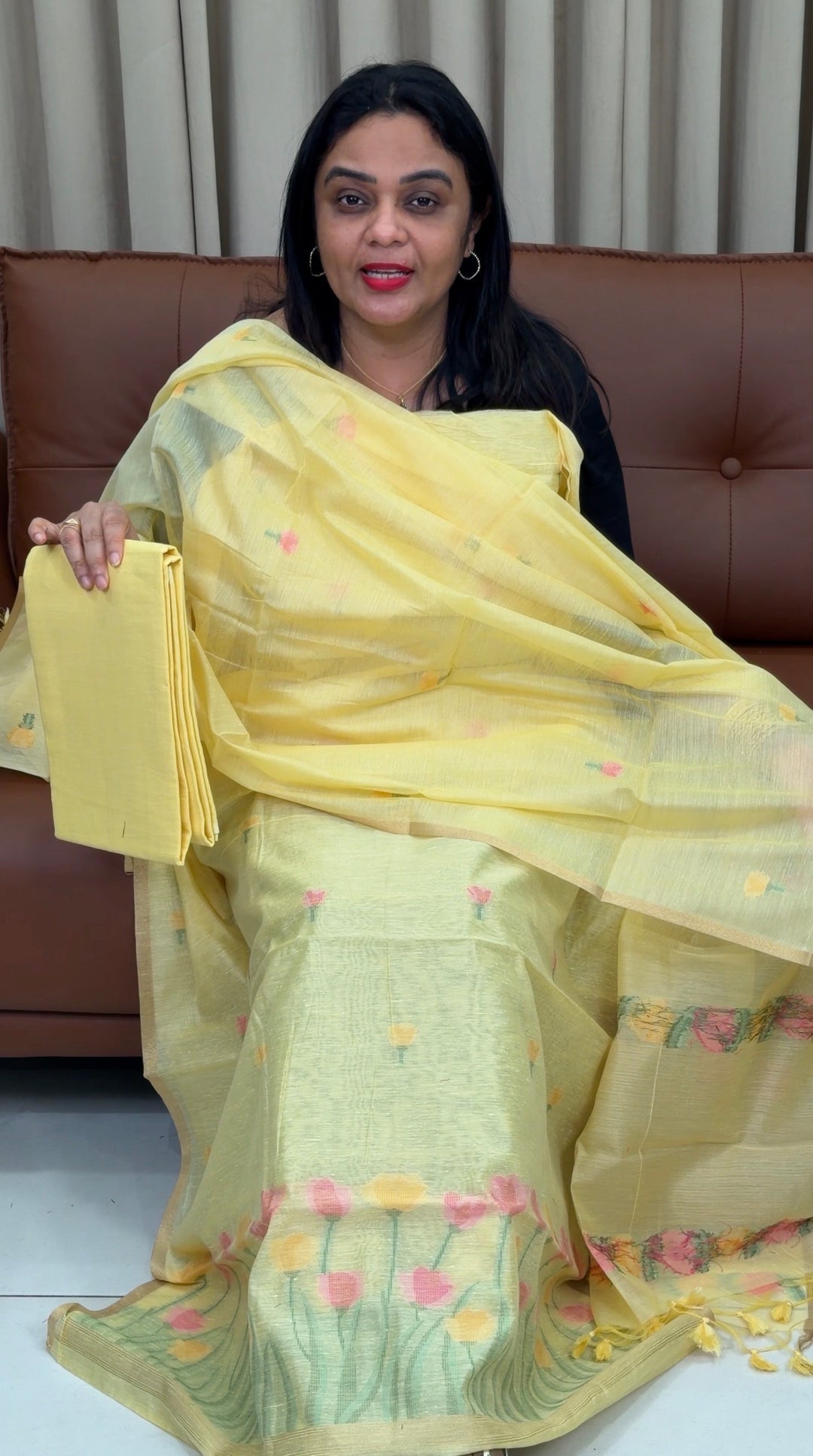 JAMDANI LINEN UNSTITCHED SALWAR SUITS - NUWA-1509