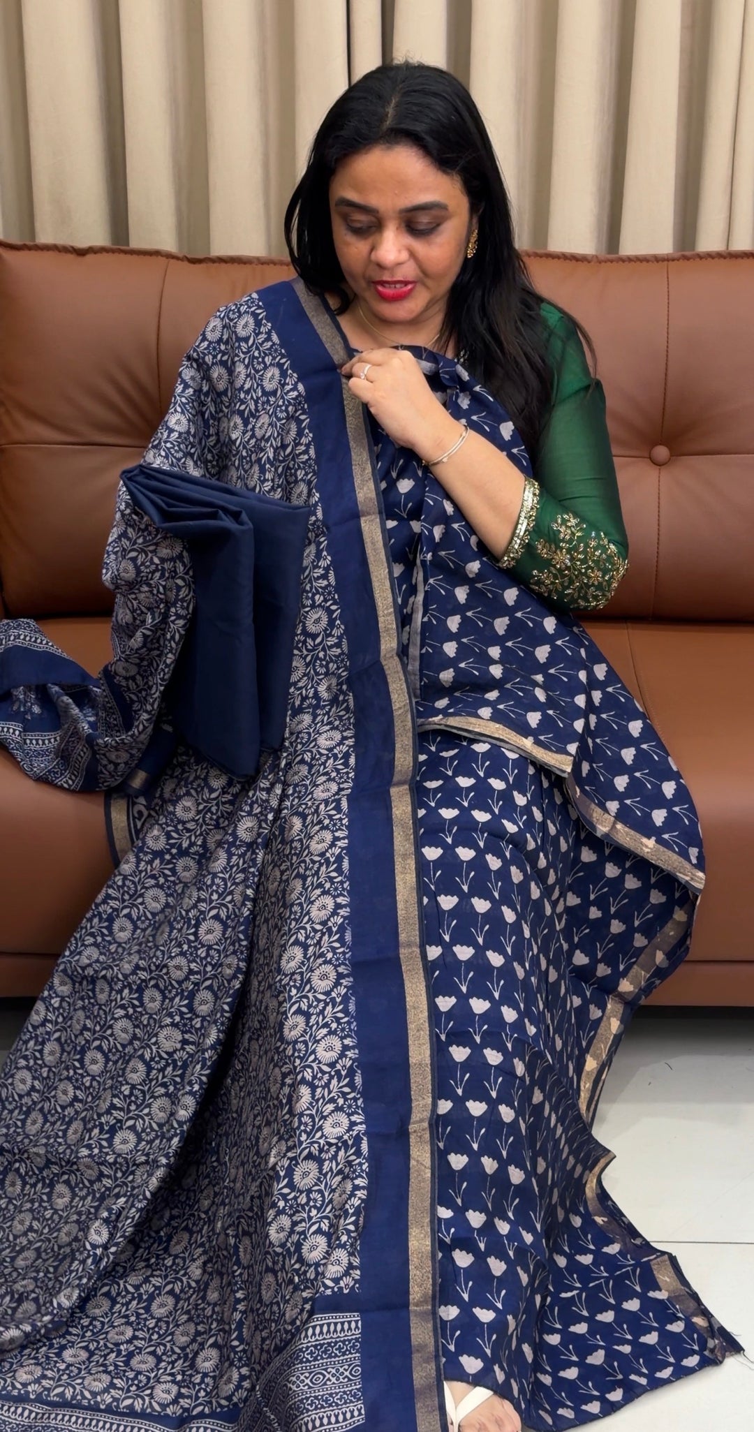 PRINTED MAHESWARAI UNSTITCHED SALWAR SUITS - NUWA-1541