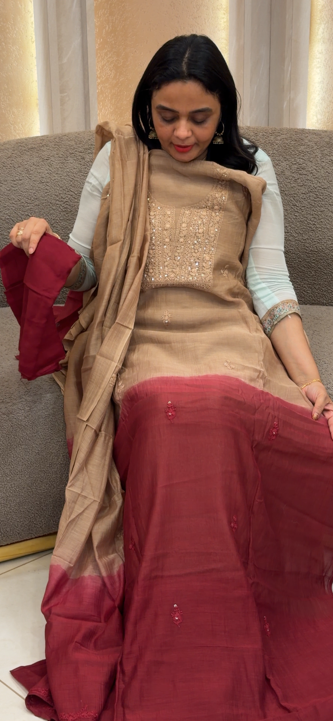 MUL CHANDERI  UNSTITCHED SALWAR SUITS - NUWA -1432