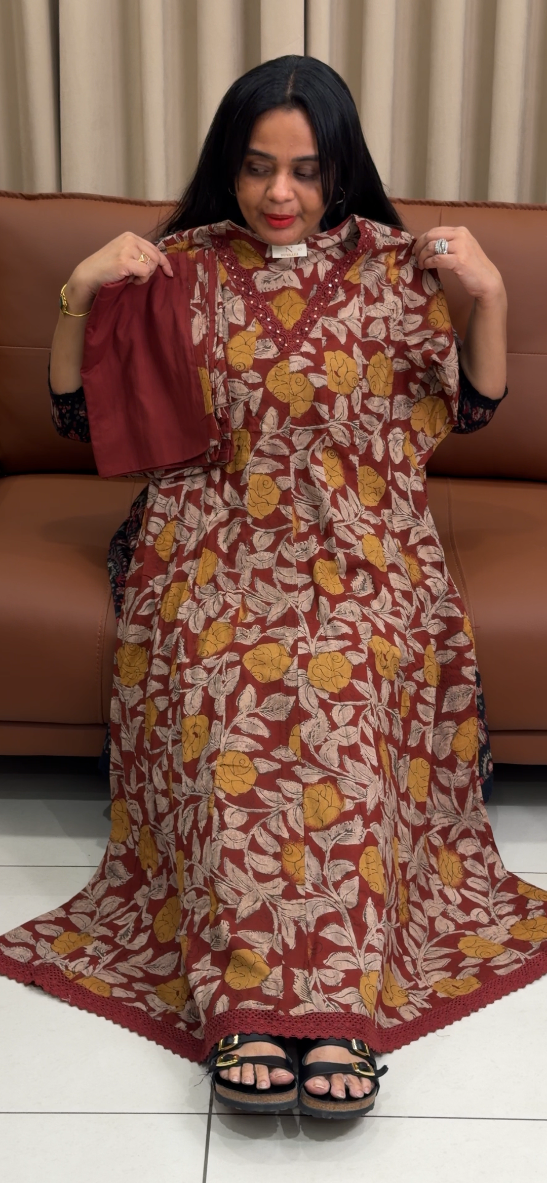 PRINTED ANARKALI TOP AND DUPATTA  - NUWA-2150