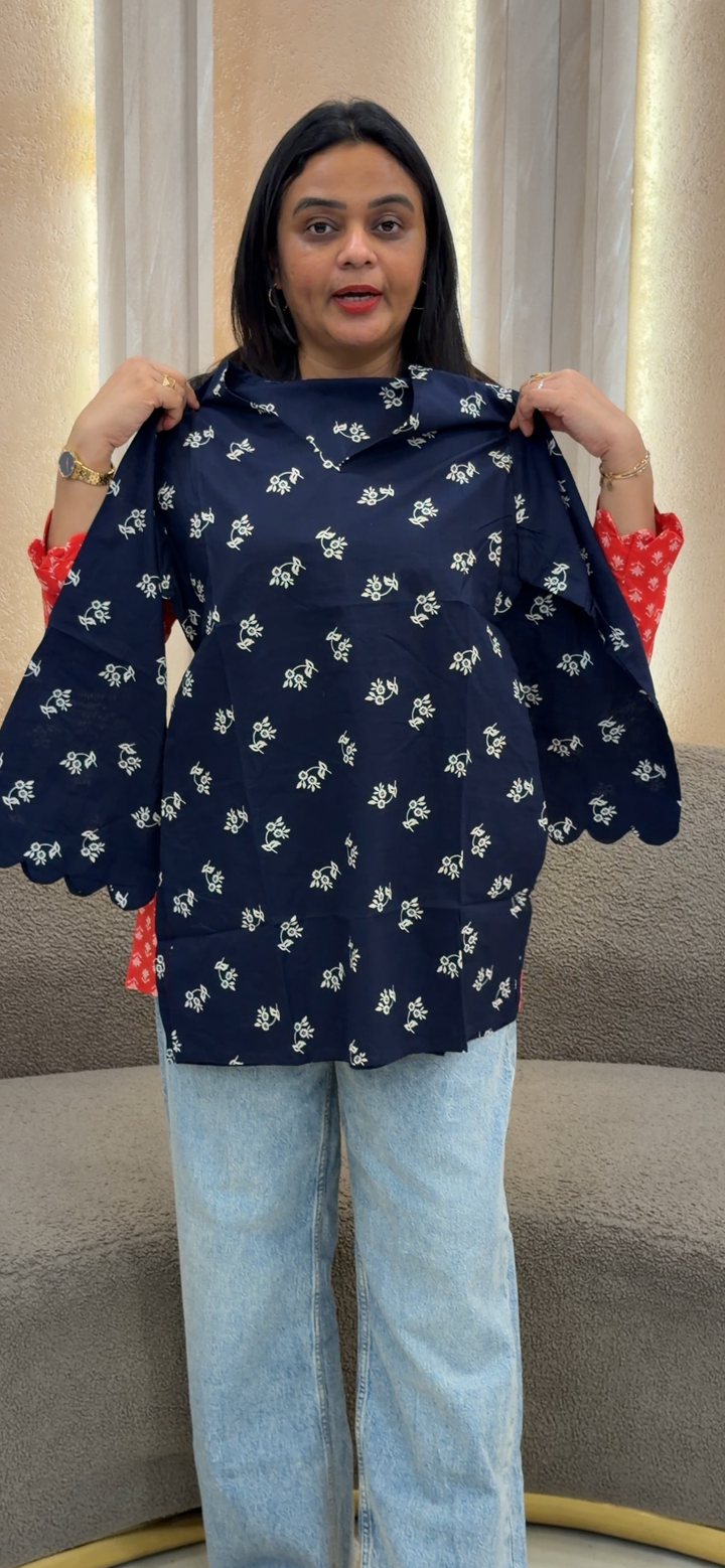 PRINTED SHORT TOPS - NUWA-1256