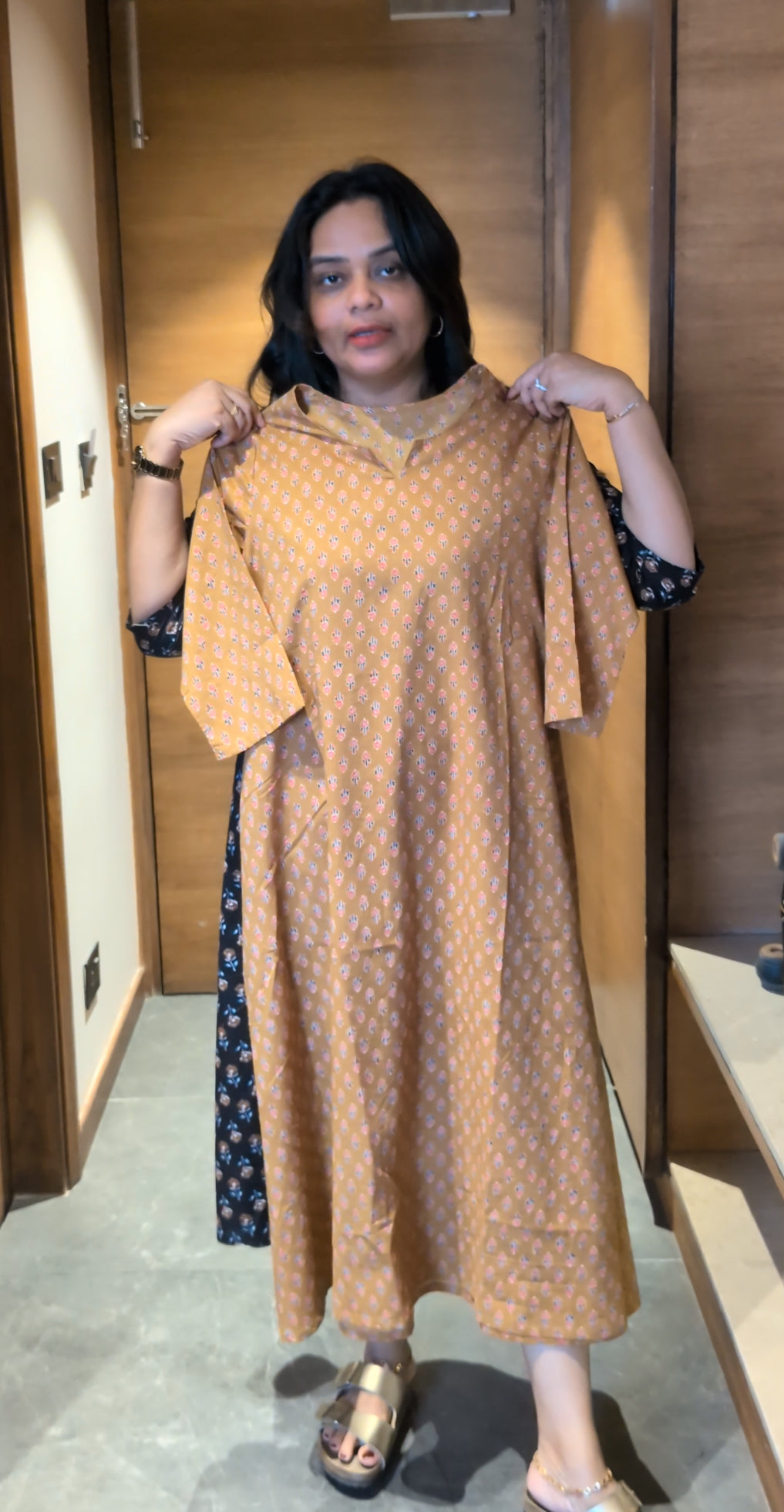 COTTON PRINTED ALINE TOPS - NUWA-387