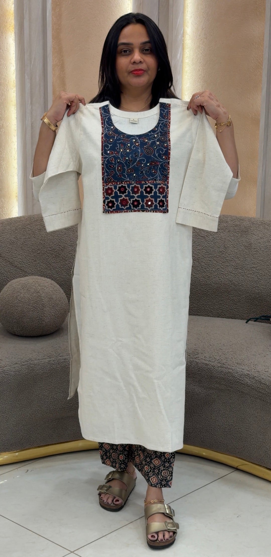 COTTON SLITTED TOPS - NUWA-1257