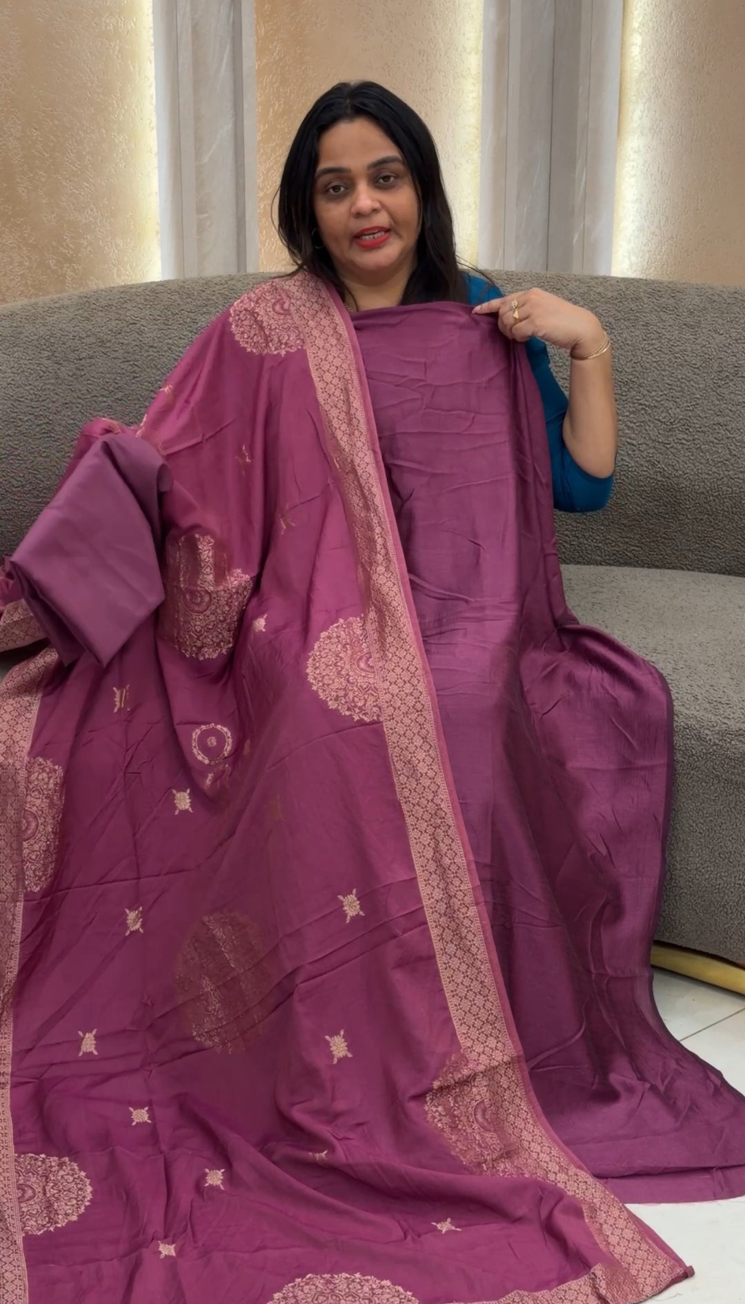 SEMI RAW SILK UNSTITCHED SALWAR SUITS - NUW-165