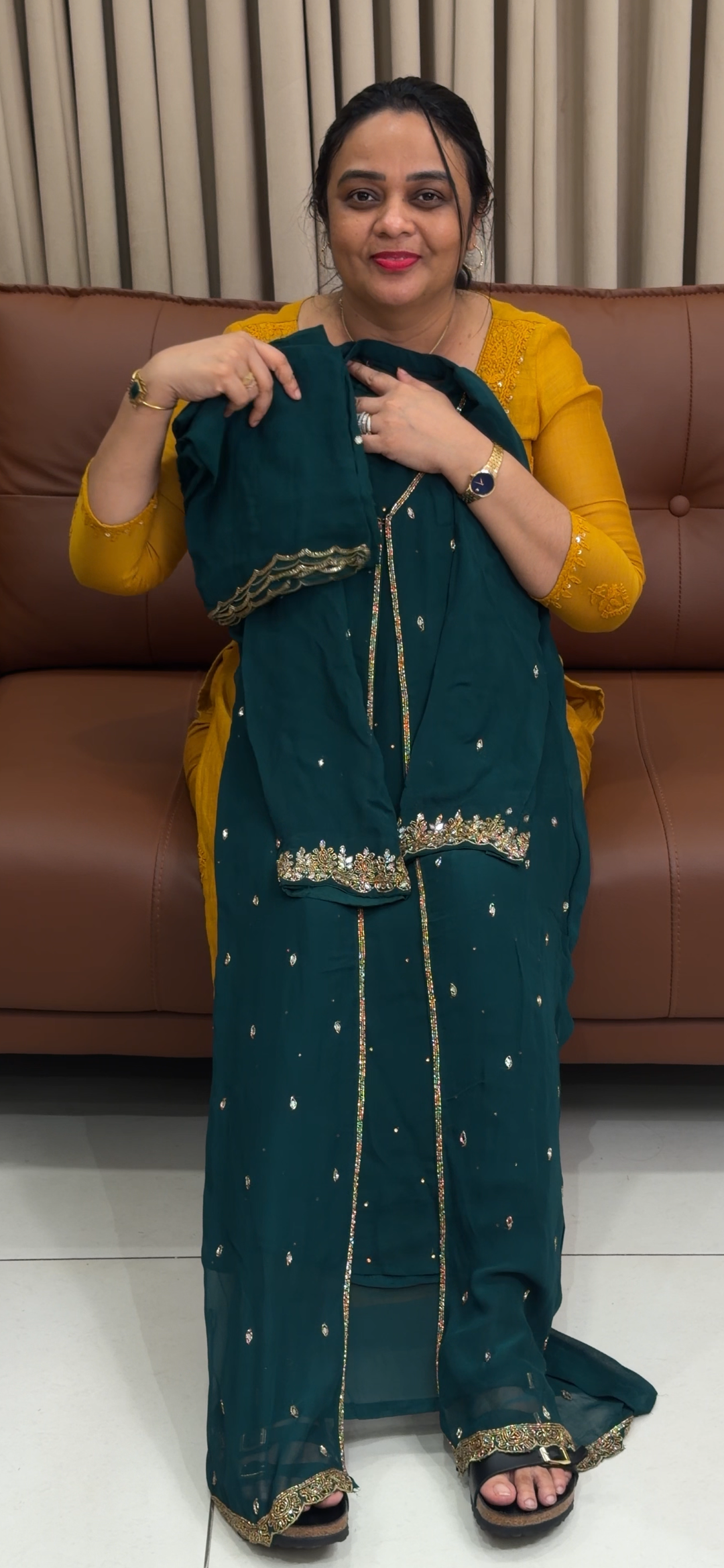 HANDWORKED TOP , BOTTOM , DUPATTA AND JACKET - NUWA - 1896