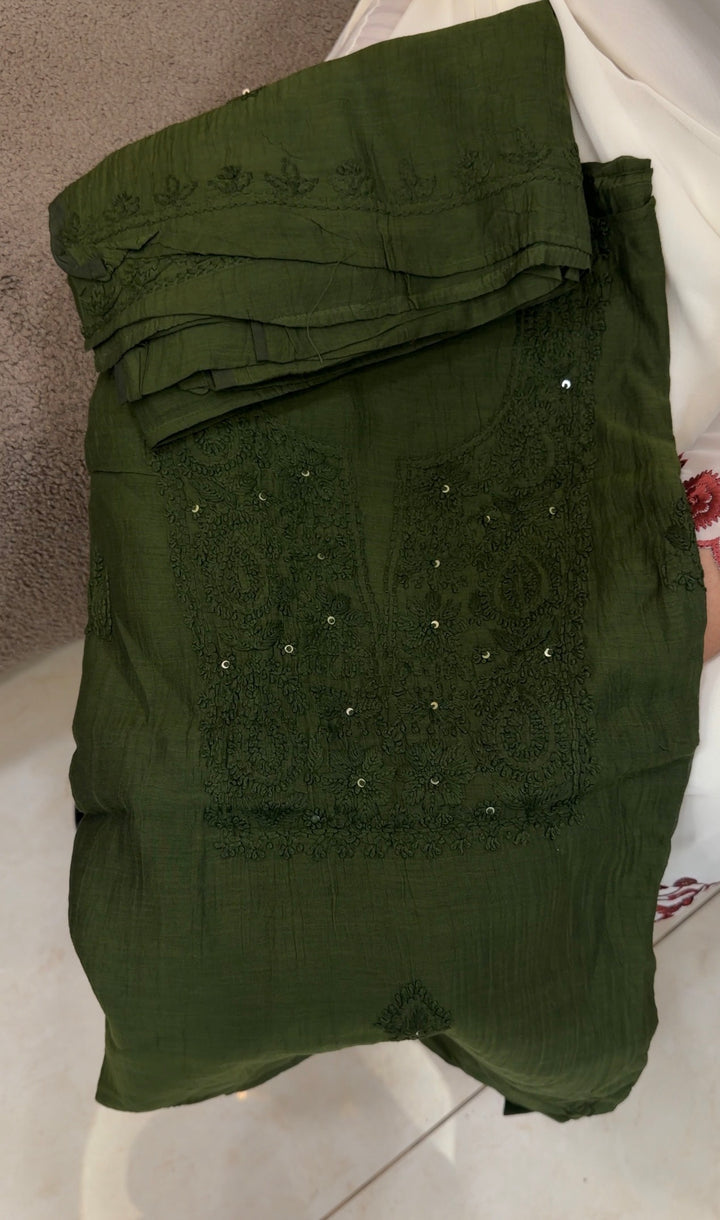 LUCKNOWI CHIKANKARI UNSTITCHED SALWAR SUITS -NUWA-1751