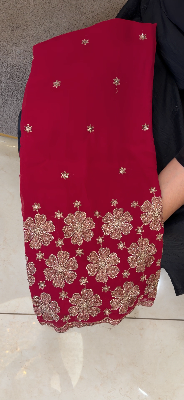 HAND WORKED UNSTITCHED SALWAR SUITS - NUWA - 2133