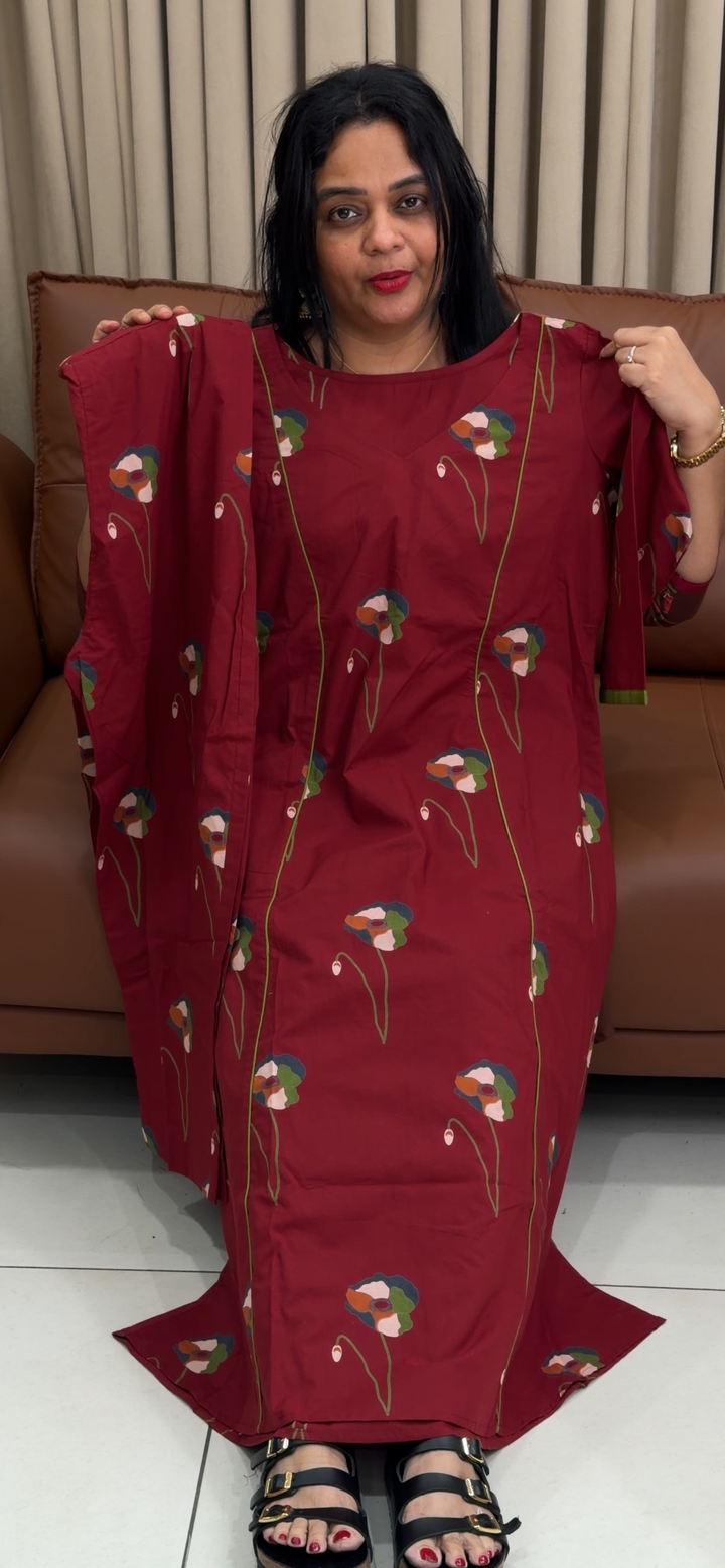 IN-HOUSE PRINTED COTTON ALINE TOP AND BOTTOM - NUWA - 1825