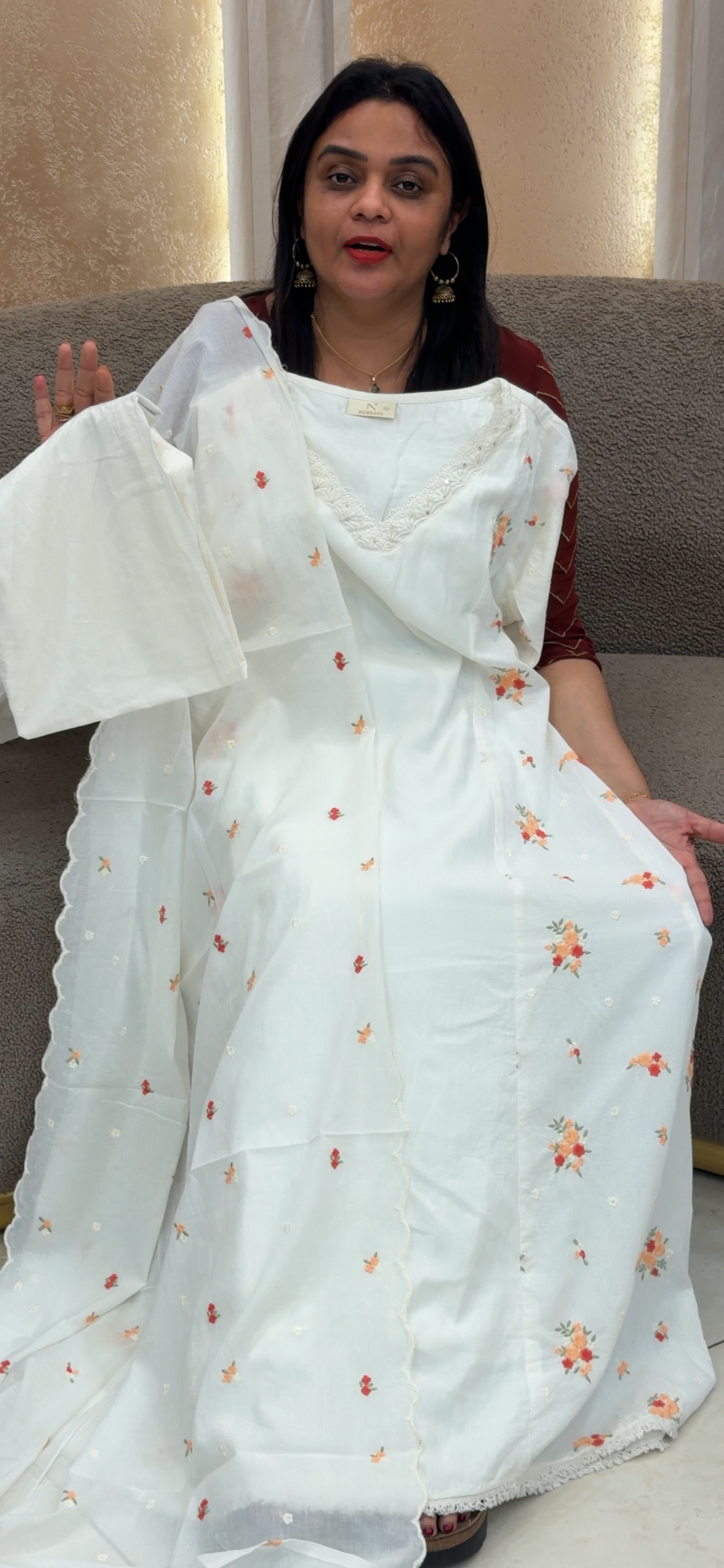 MUL COTTON TOP, BOTTOM AND DUPATTA - NUWA - 1464