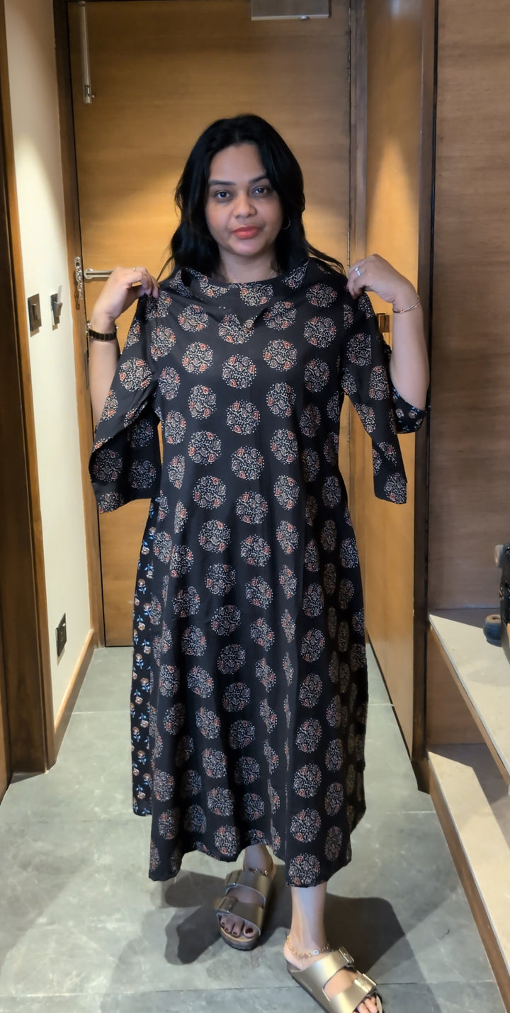 COTTON PRINTED ALINE TOPS - NUWA-387