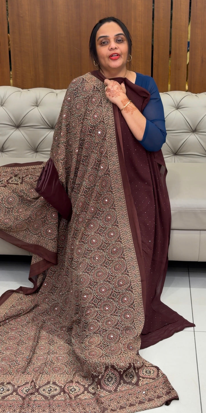 FAUX GEORGETTE UNSTITCHED SALWAR SUITS - NUWA-625