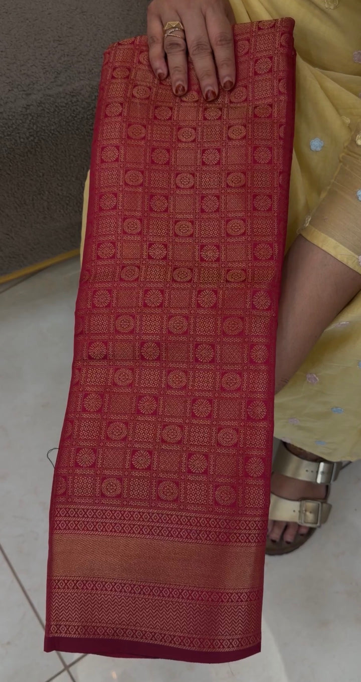 SEMI BROCADE SAREES - NUWA-826