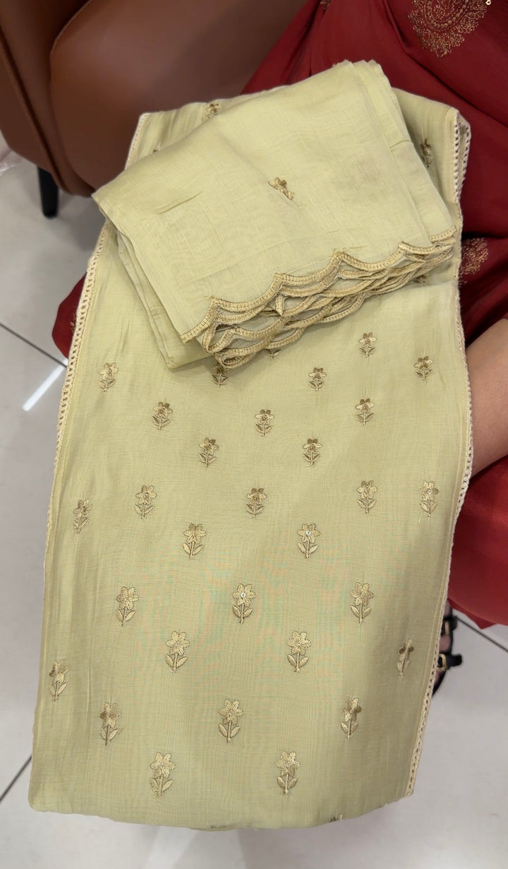 MALAI CHANDERI UNSTITCHED SALWAR SUITS - NUWA-1841