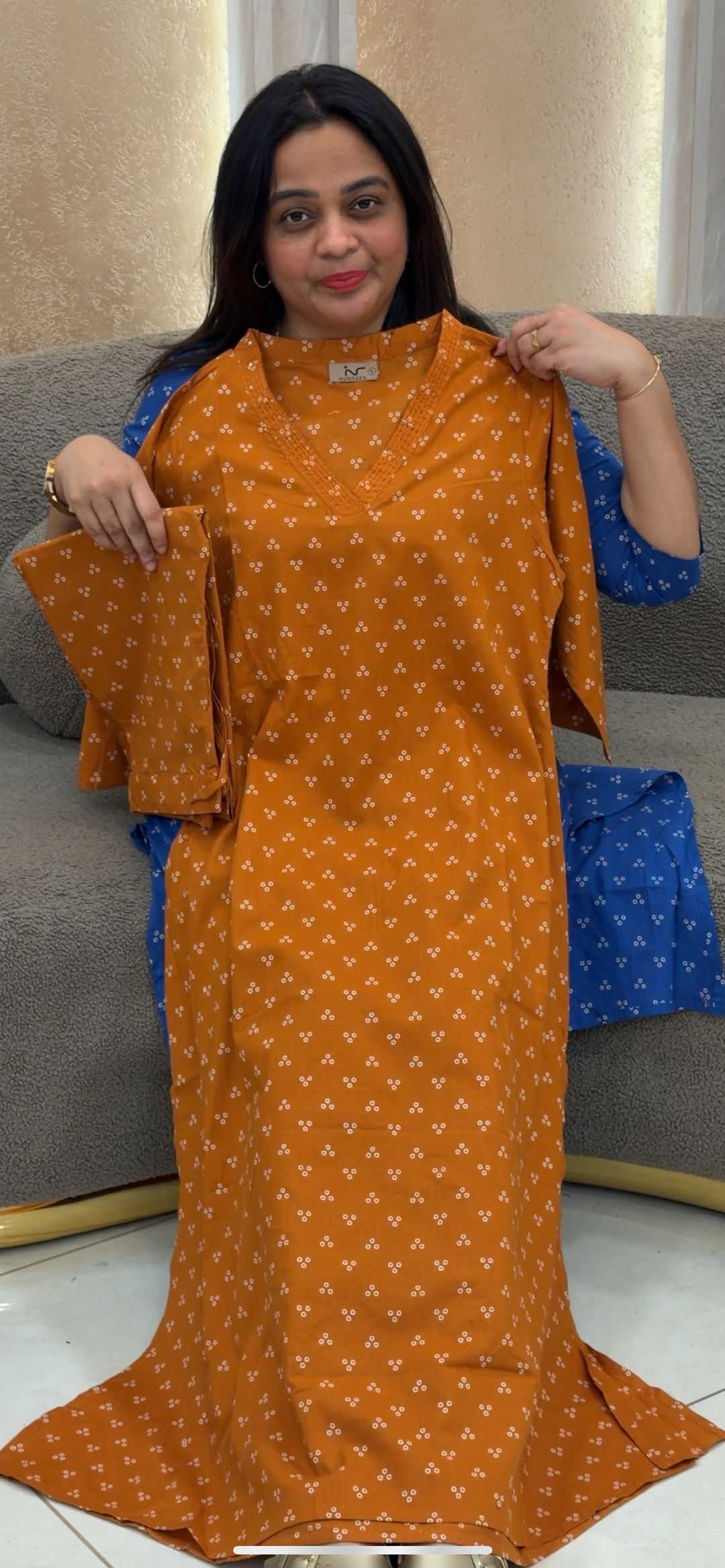 COTTON SLITTED CO-ORD SETS - NUWA - 218