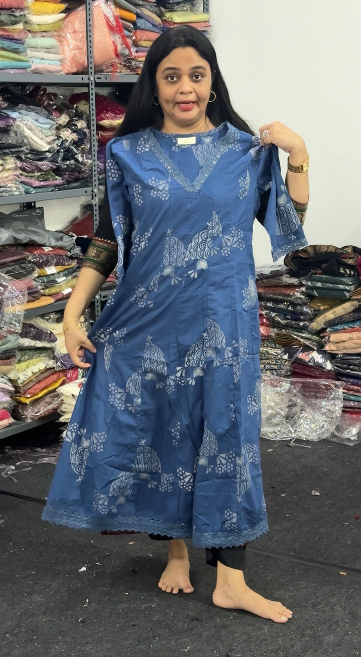PRINTED ANARKALI TOPS - NUWA-2370