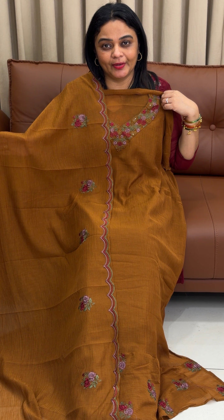 MUL CRUSH UNSTITCHED SALWAR SUITS - NUWA-1578