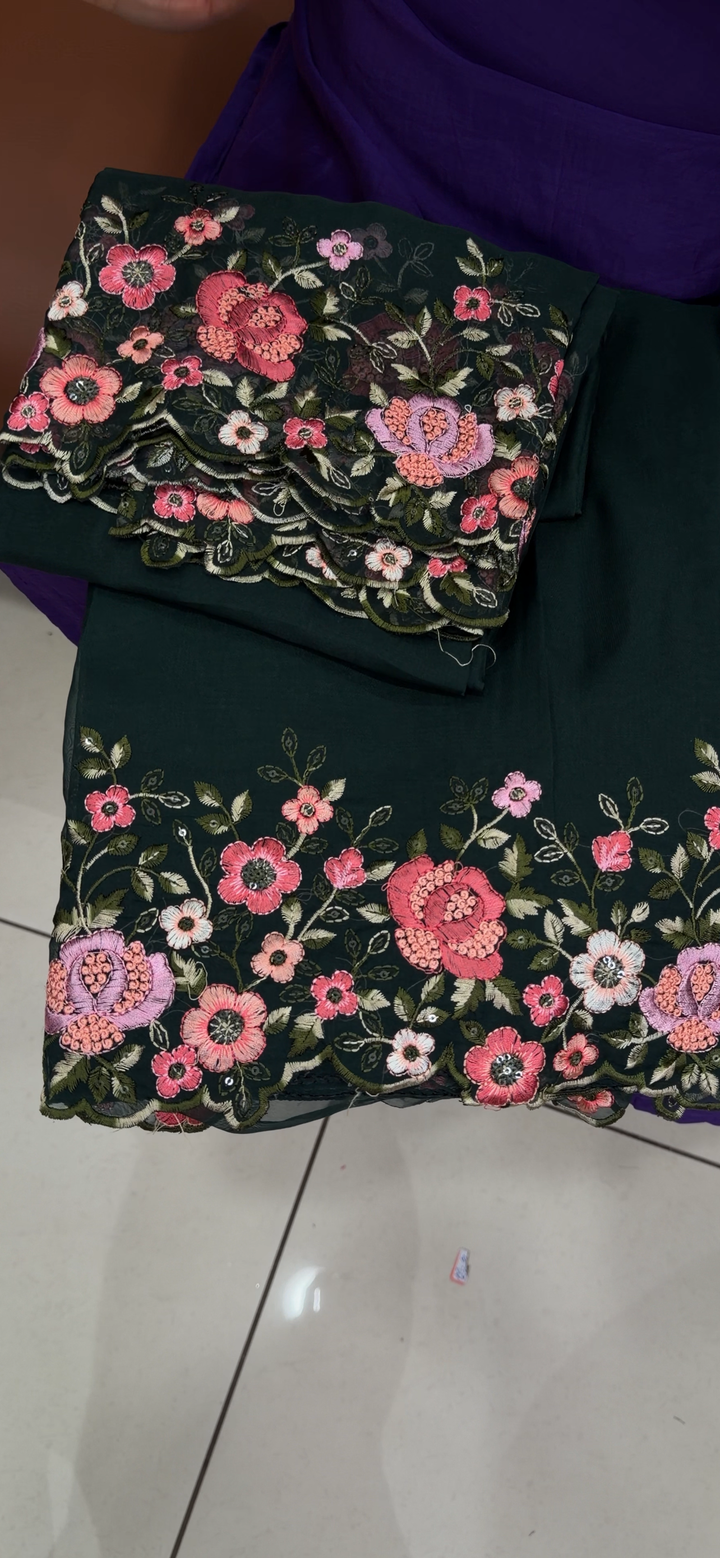 SOFT ORGANZA UNSTITCHED SALWAR SUITS - NUWA - 1551