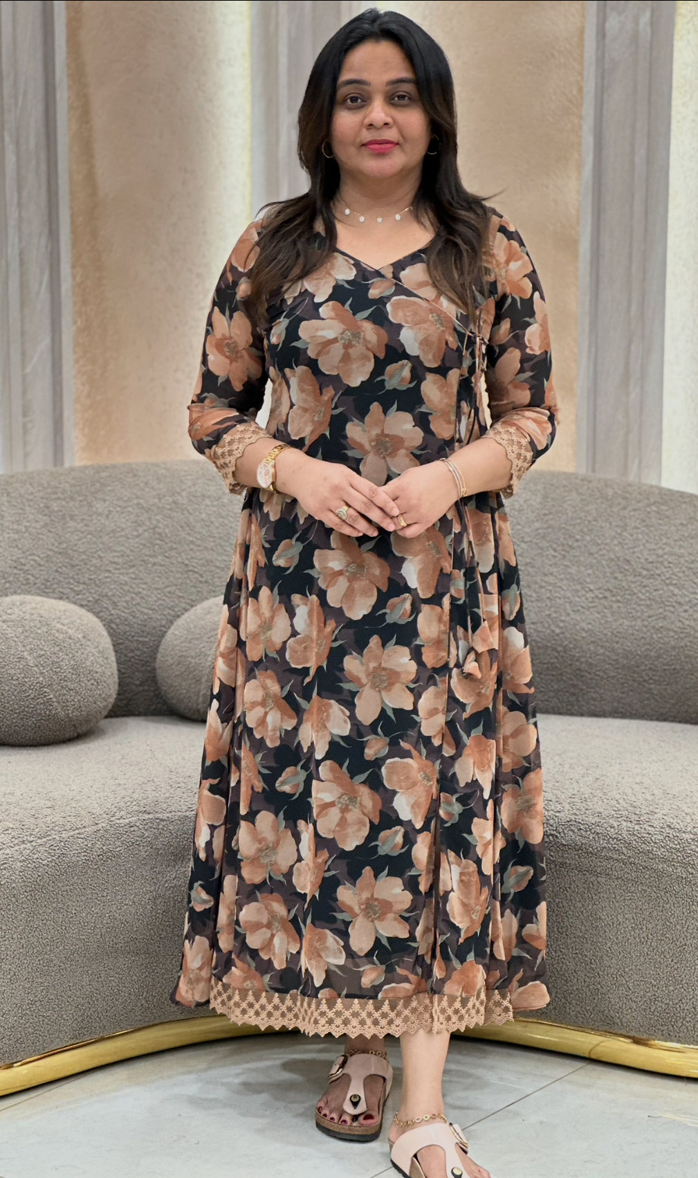 FLORAL PRINTED ALINE TOPS - NUWA-026