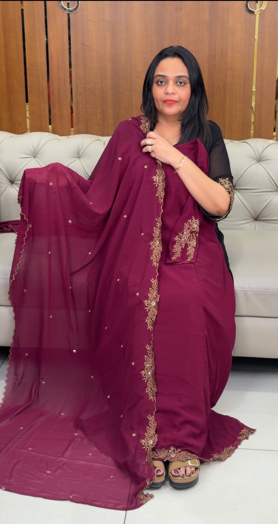 DESIGNER ALINE TOP AND DUPATTA- NUWA-1082