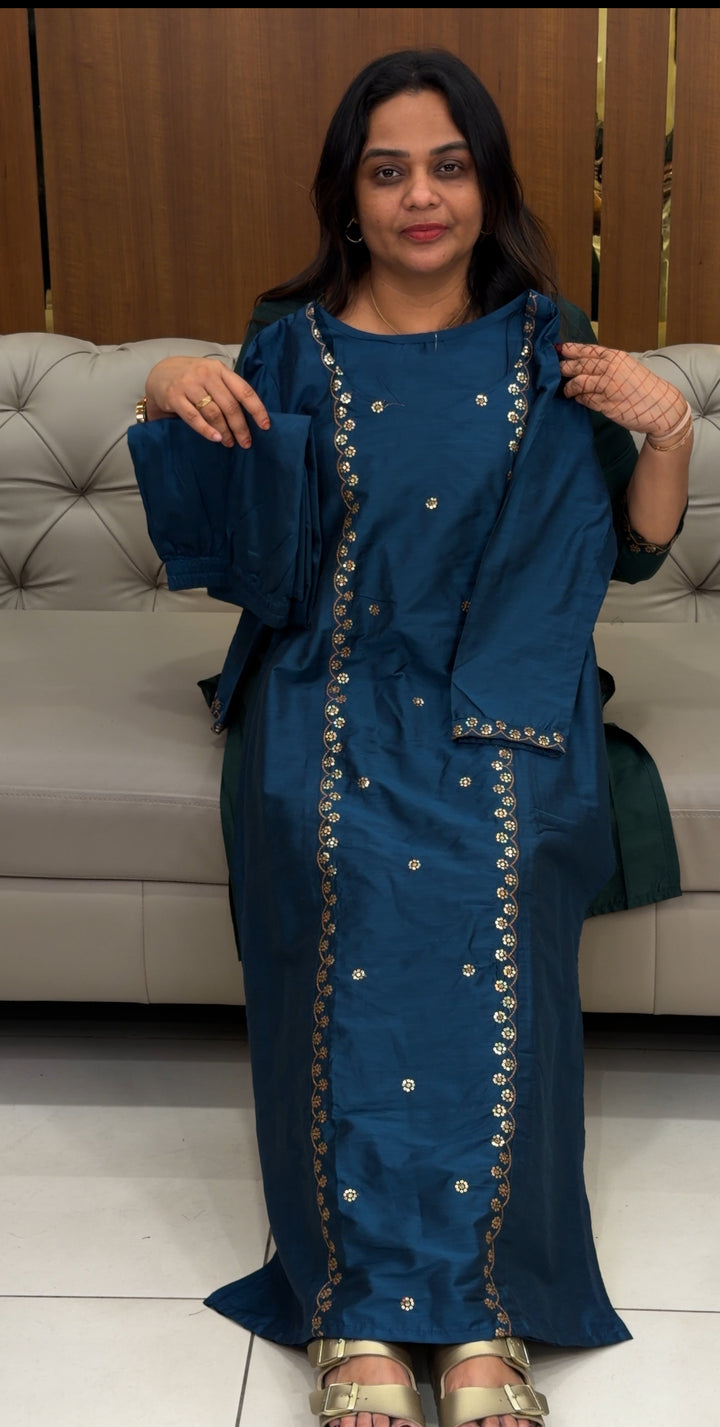 SLUB SILK TOP AND  BOTTOM - NUWA-353