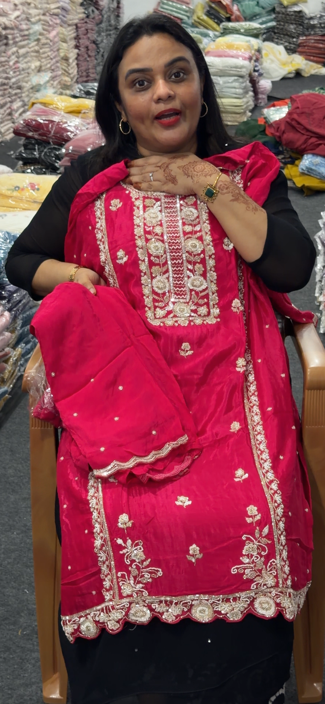 PARTY WEAR TOP, BOTTOM AND DUPATTA - NUWA - 1244
