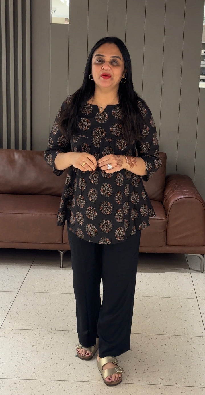 COTTON PRINTED SHORT TOPS - NUWA-649