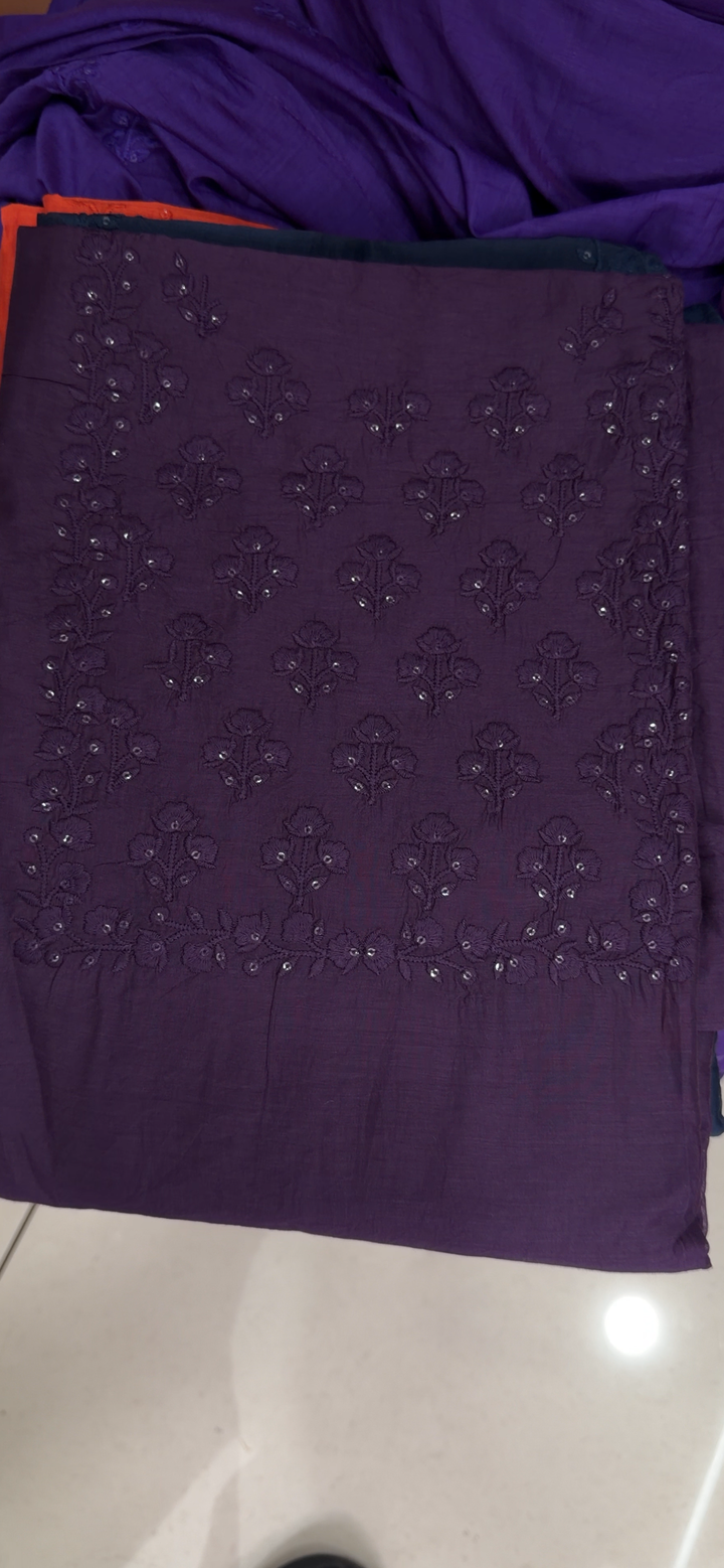 MALAI CHANDERI UNSTITCHED SALWAR SUITS - NUWA - 1554