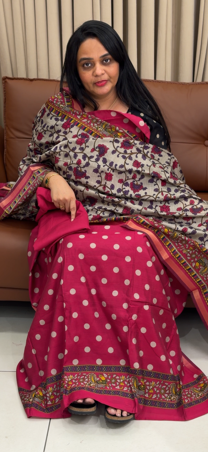 MAHESWARI SILK UNSTITCHED SALWAR SUITS - NUWA - 1933