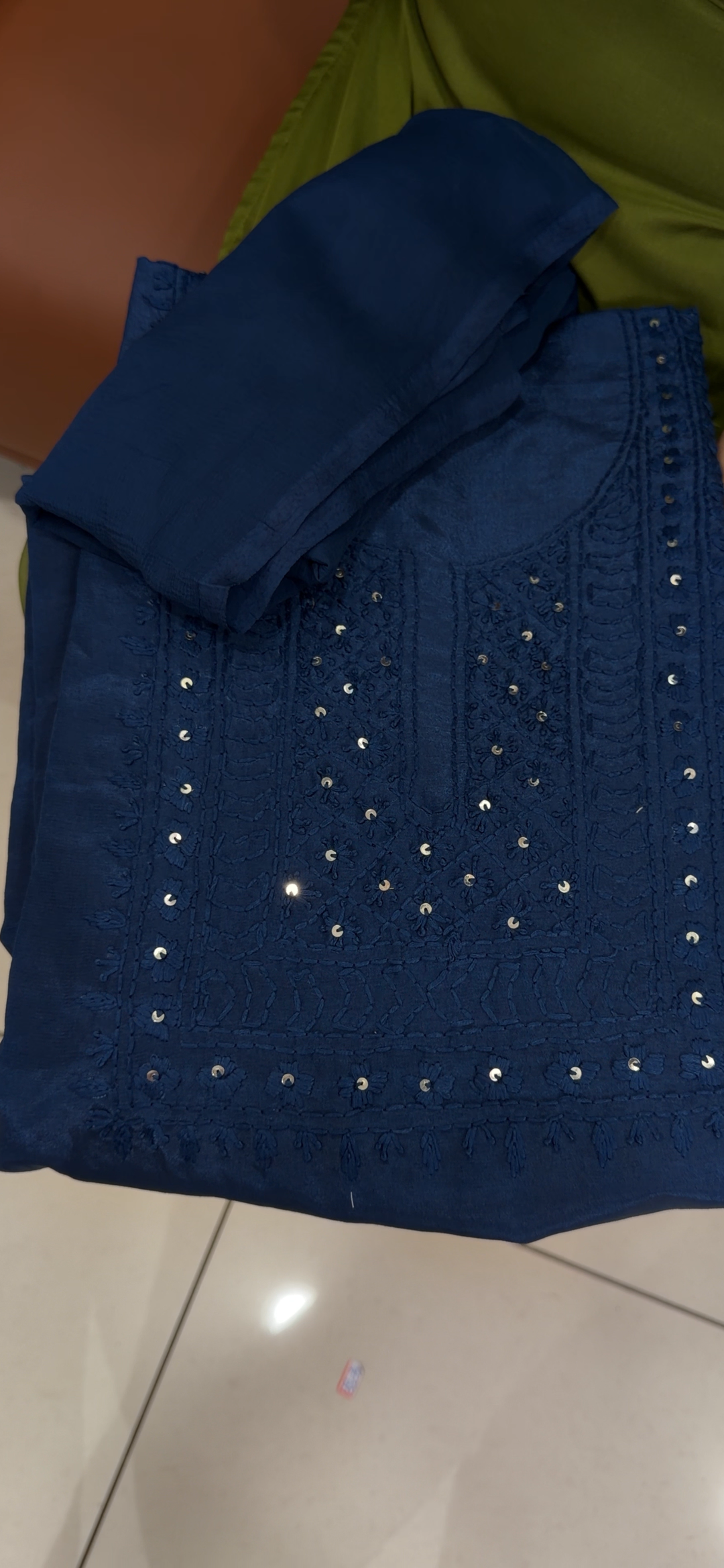 CHIKANKARI UNSTITCHED SALWAR SUITS - NUWA - 1532