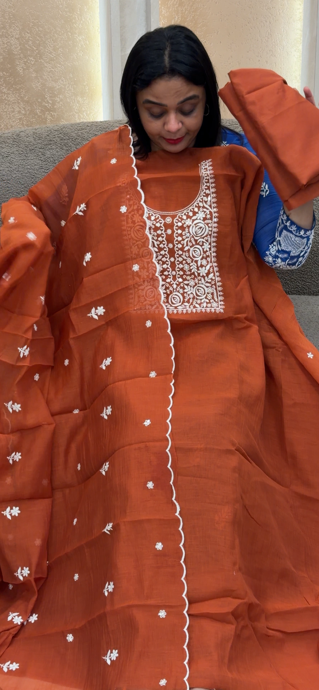 MUL CRUSHED UNSTITCHED SALWAR SUITS - NUWA - 1763