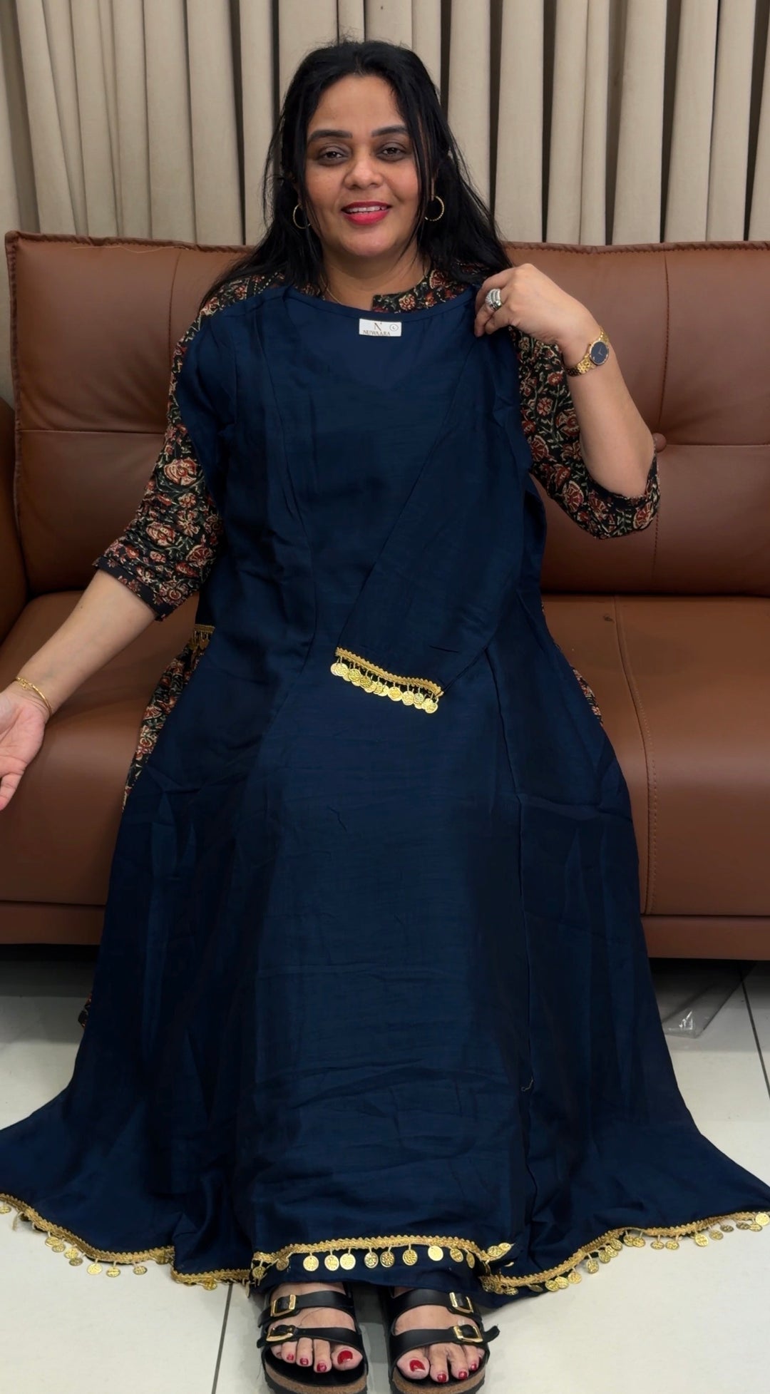 SEMI RAW SILK ALINE TOPS - NUWA-1877