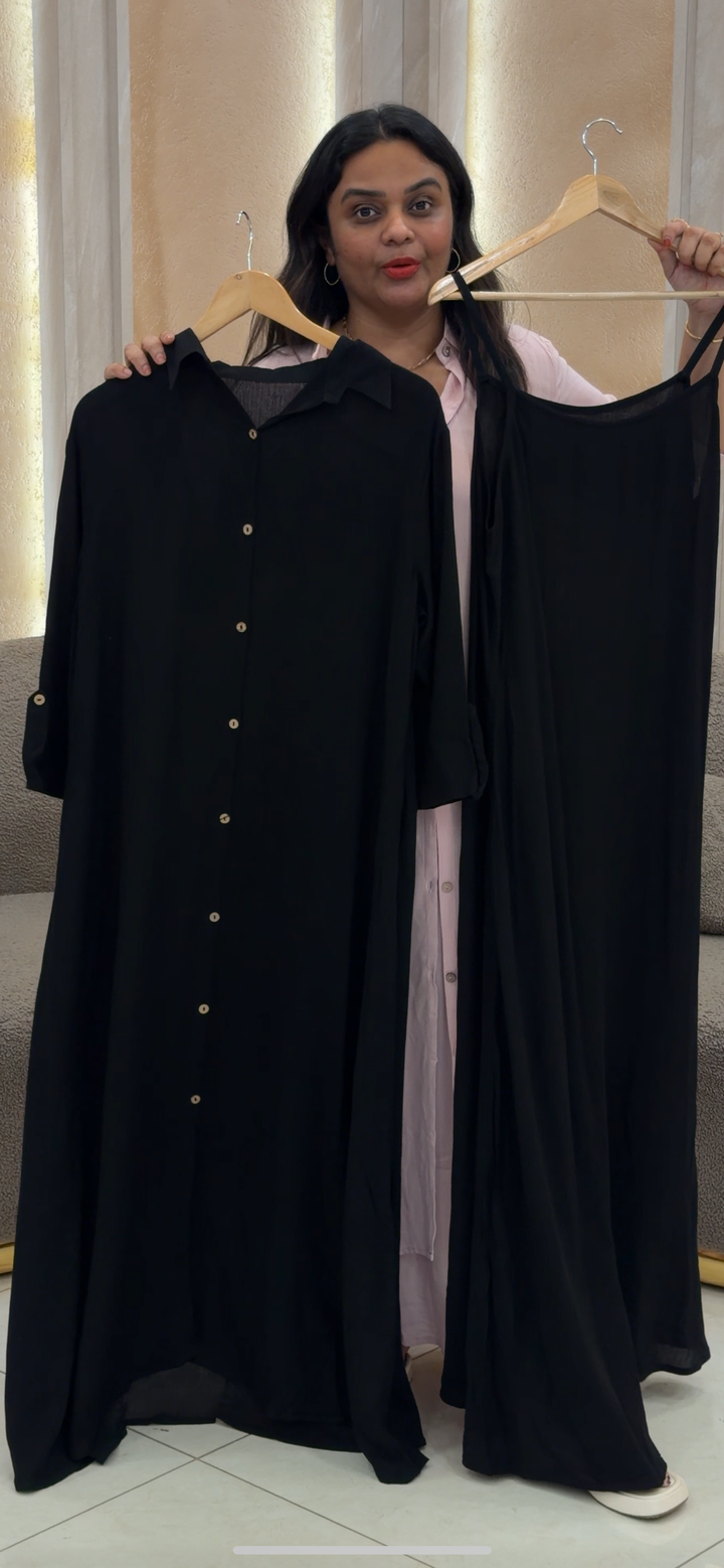 RAYON LONG TOP AND JACKET - NUWA - 421