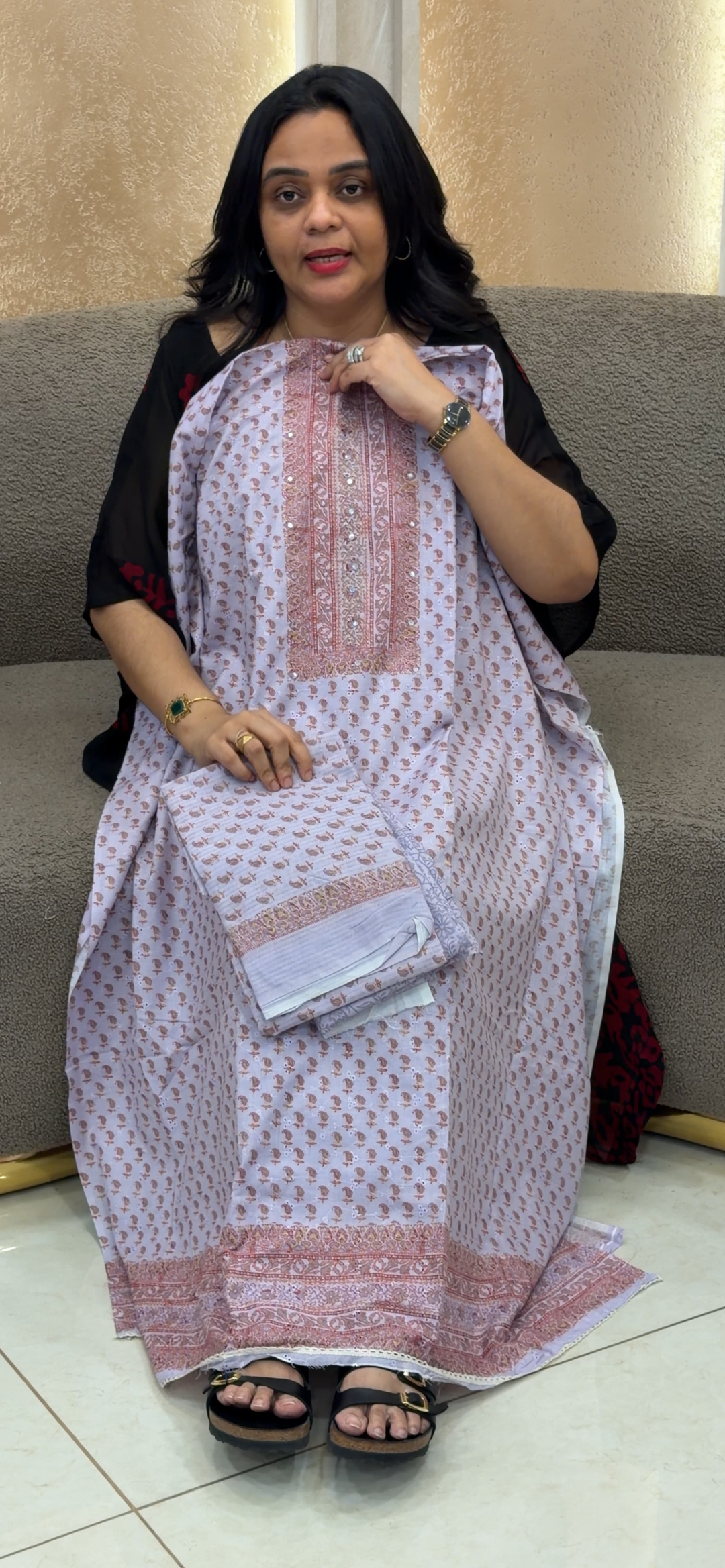 MUL CHANDERI UNSTITCHED SALWAR SUIST - NUWA - 2093