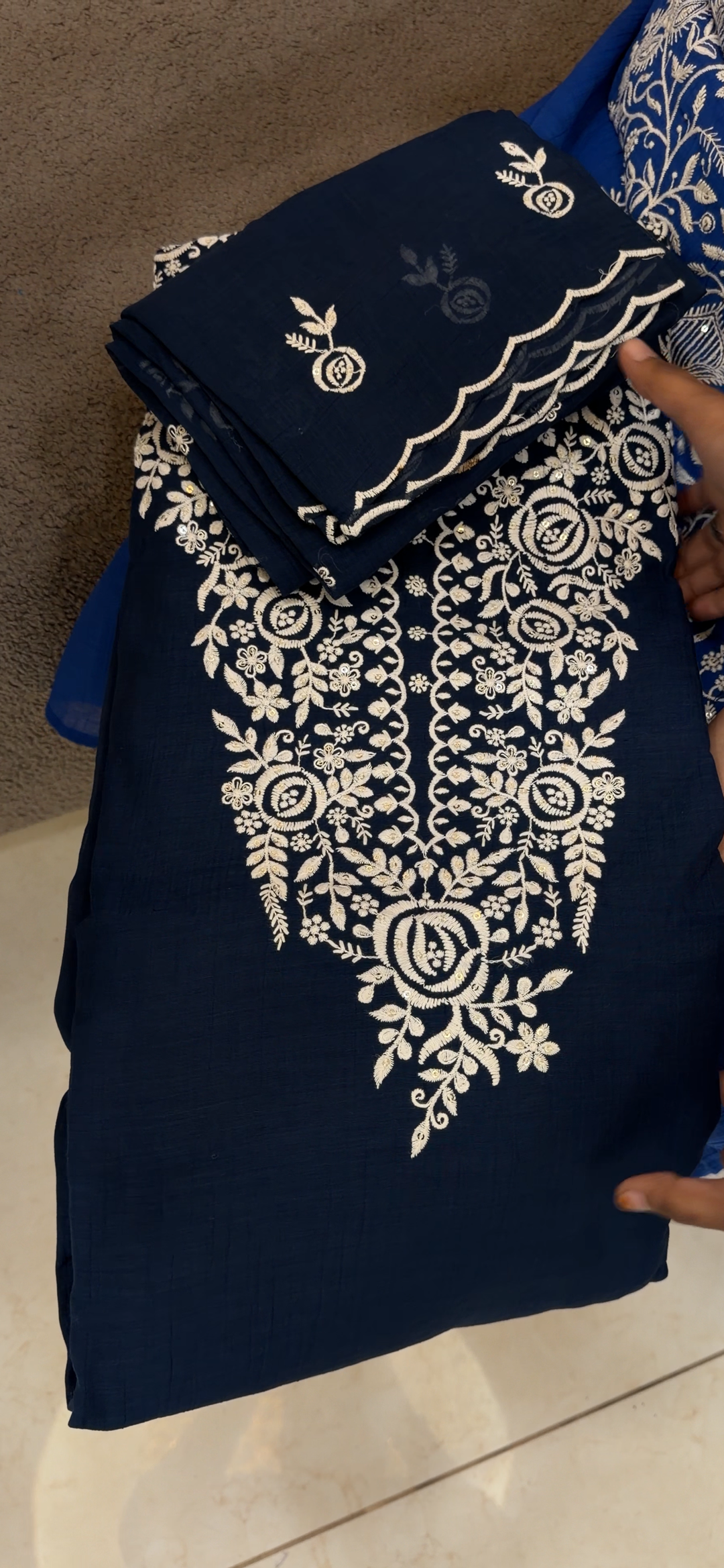 MUL CRUSHED UNSTITCHED SALWAR SUITS - NUWA - 1763