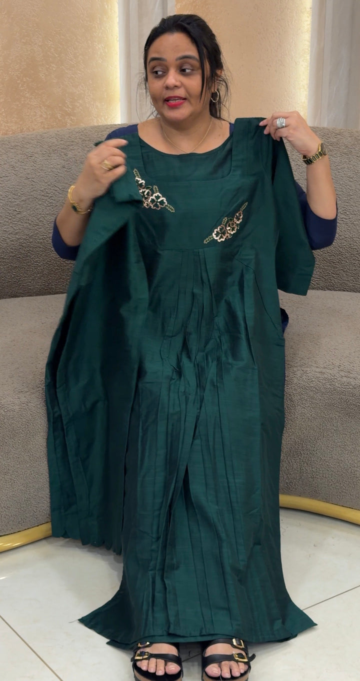 IN-HOUSE SEMI RAW SILK CO-ORDS SETS - NUWA-2056