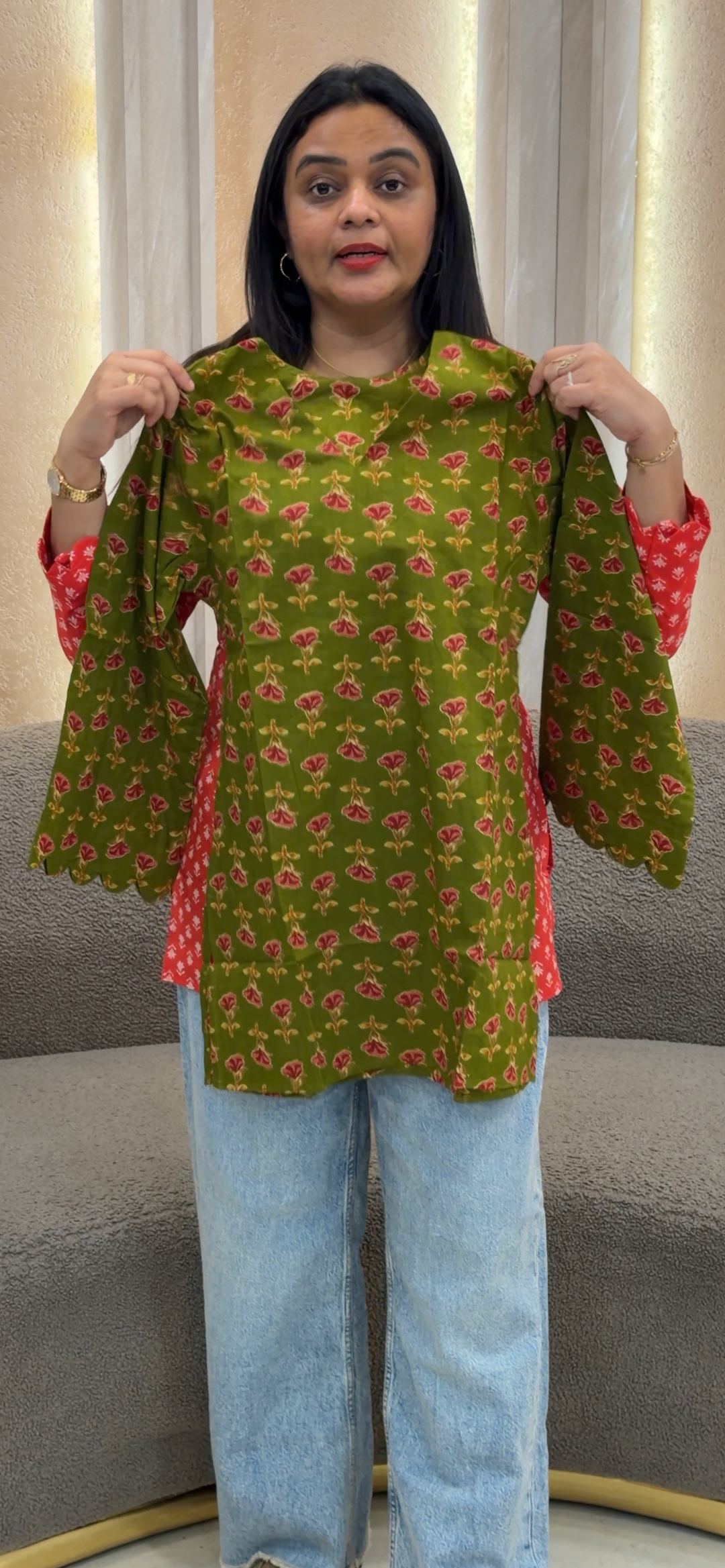 PRINTED SHORT TOPS - NUWA-1256