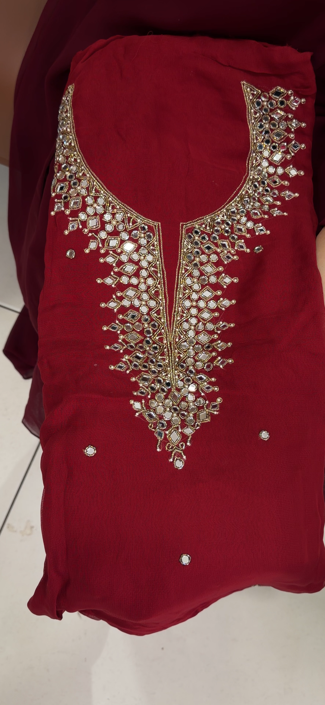 VISCOSE GEORGETTE UNSTITCHED SALWAR SUITS - NUWA - 1637