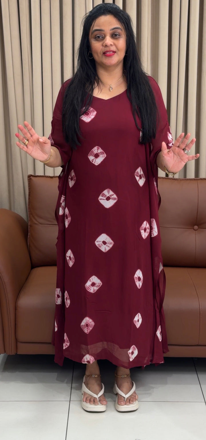IN-HOUSE BANDHEJ PRINTD KAFTAN TOPS - NUWA-1947
