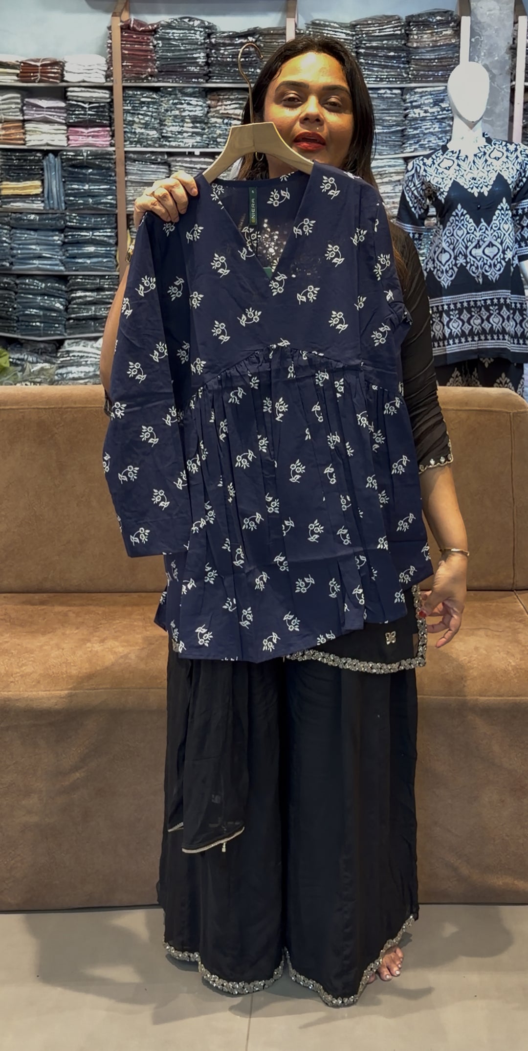 PRINTED COTTON SHORT TOPS - NUWA -480