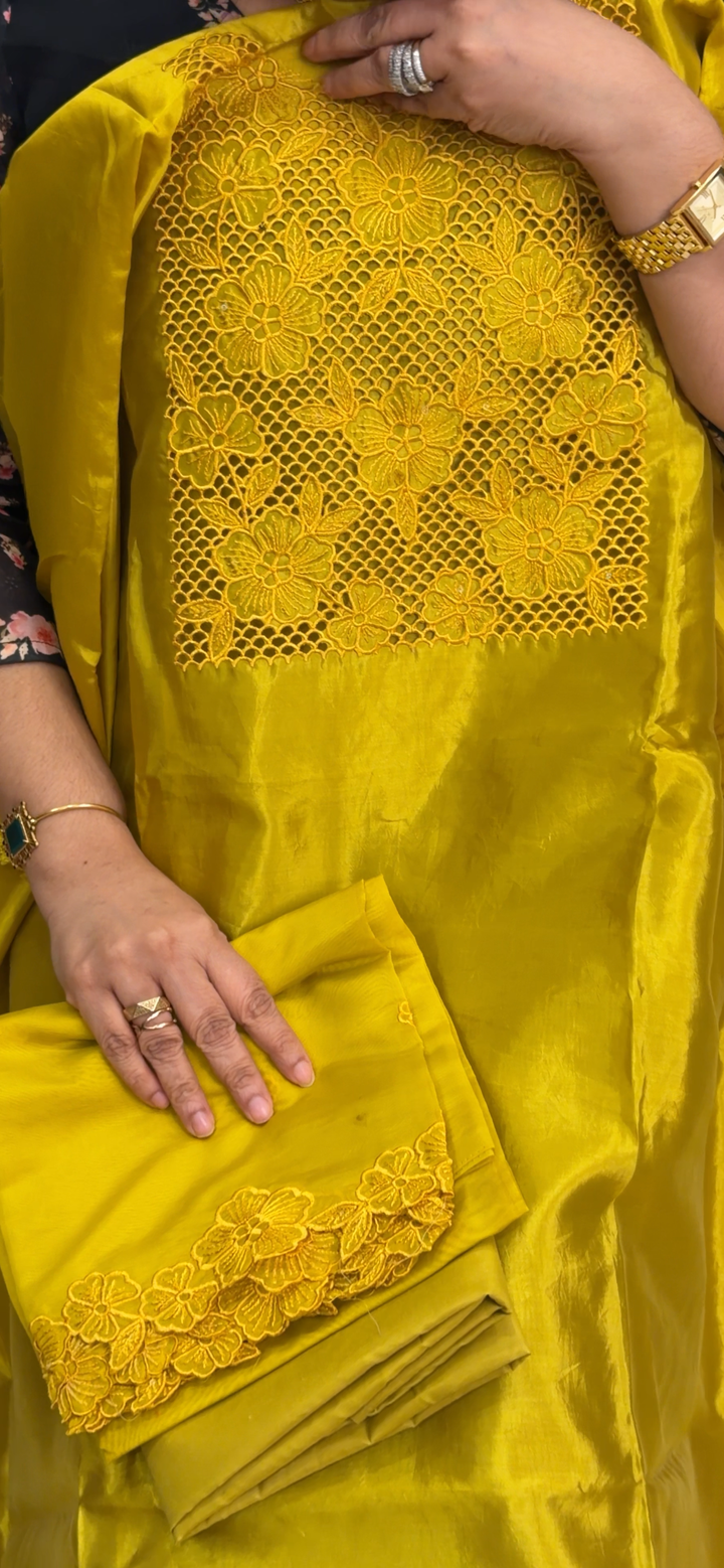 SEMI SILK UNSTITCHED SALWAR SUITS - NUWA - 2192